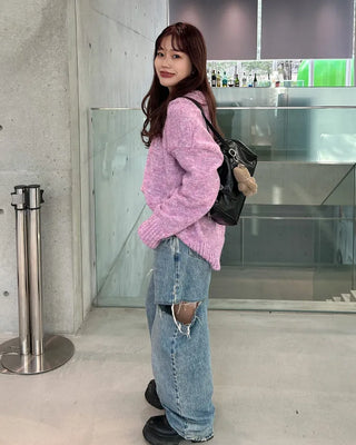 Square buckle belt shoulder bag
