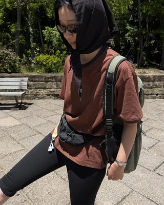 Thin striped ringer T-shirt