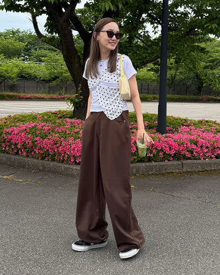 Dot Twist Round Neck T-Shirt