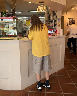 Striped Carpenter Bermuda Shorts