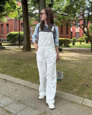 Cotton wide overalls