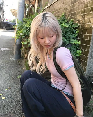 Nylon backpack with side pockets