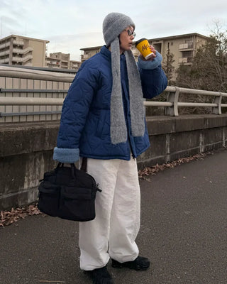 Wave quilted jacket