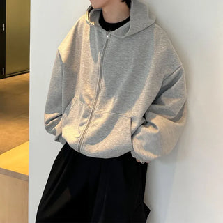 (Unisex) Oversized Zip-Up Hoodie