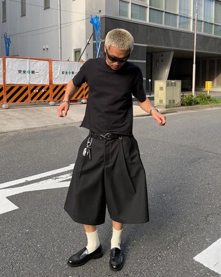 Back-band slacks Bermuda shorts