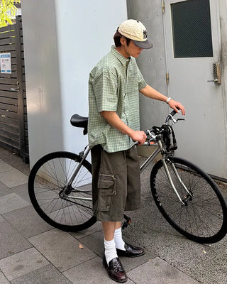 Checkbox Silhouette Half Shirt