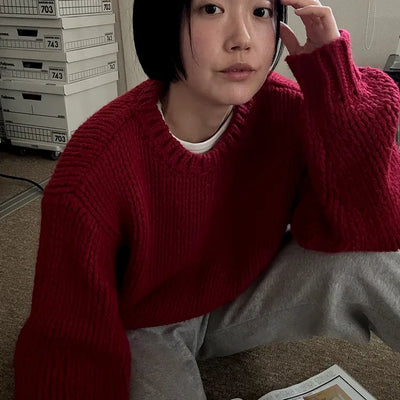 Vivid gauge knit sweater
