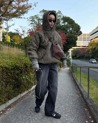 Hooded Quilted Padded Jumper