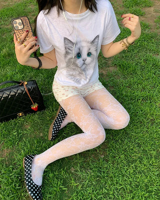 Flower lace shorts