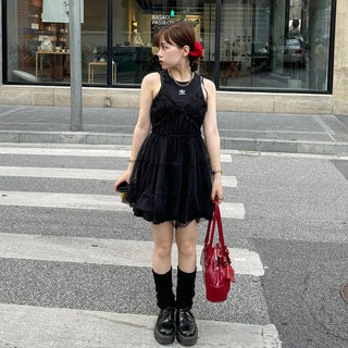 Chiffon layered mini dress