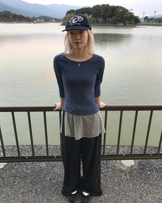 Polka Dot Waist String Pants