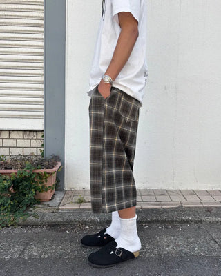 Checked Bermuda Pants