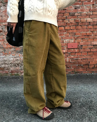 Corduroy wide-leg pants