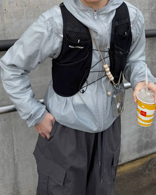 Glossy Windbreaker Jacket