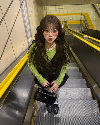 Colorful long-sleeved tops