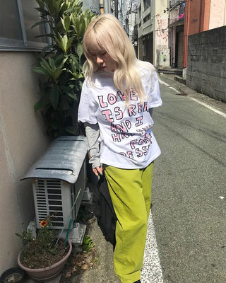Crayon lettering T-shirt