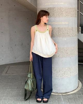 Side-string big shoulder bag