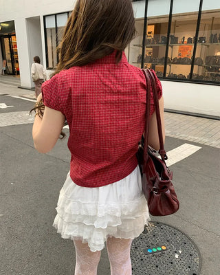 Square buckle shoulder bag