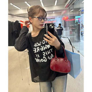 See-through logo T-shirt