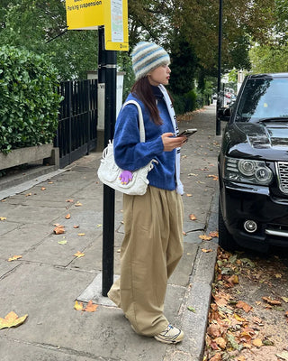 Wide cotton pants