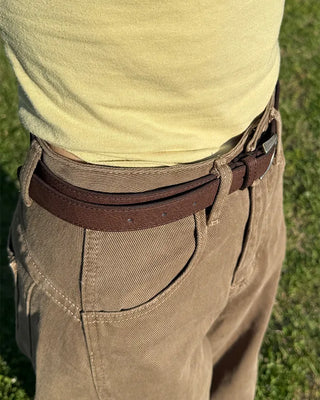 Antique round buckle belt