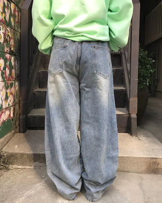 Vintage Washed Denim Pants