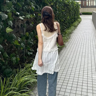 Frilled sleeveless mini dress