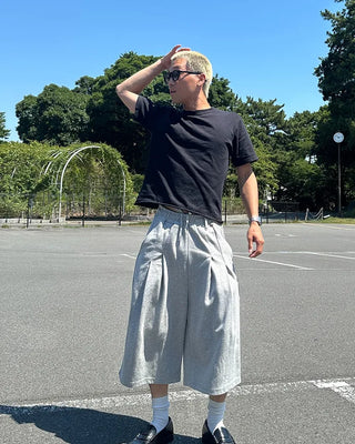 Sweat Bermuda shorts with belt loops