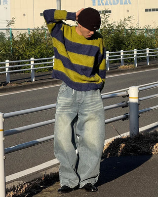 Bordered soft knit
