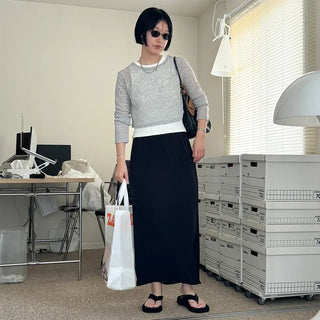 Round neck summer knit