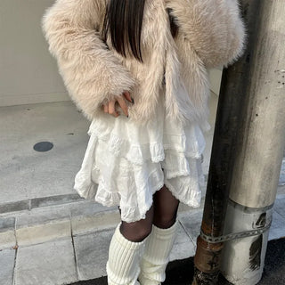 Asymmetrical mini skirt