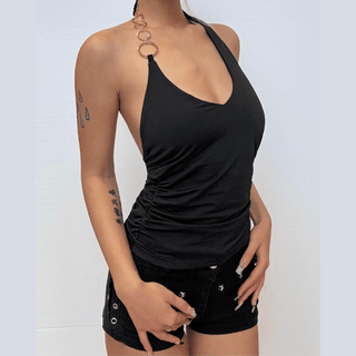 Halter o ring backless top