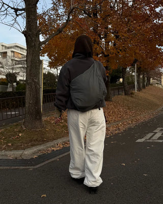High-neck fleece jumper