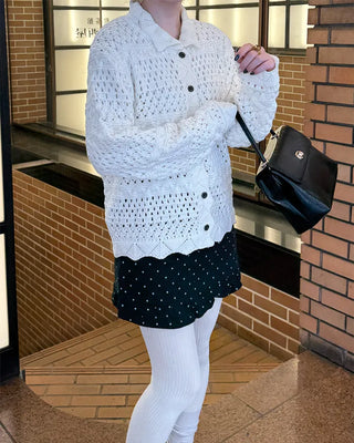 Perforated Lace Cardigan