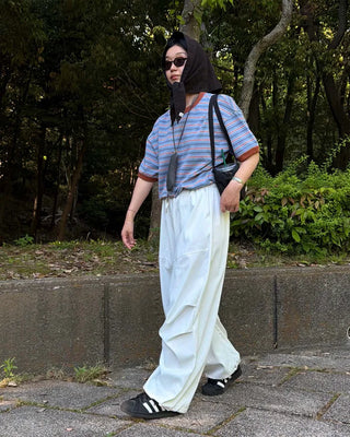 Colored striped short-sleeved T-shirt