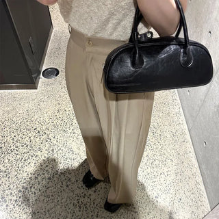 Pintuck wide slacks