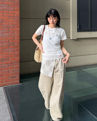Pintuck Short-Sleeve T-Shirt