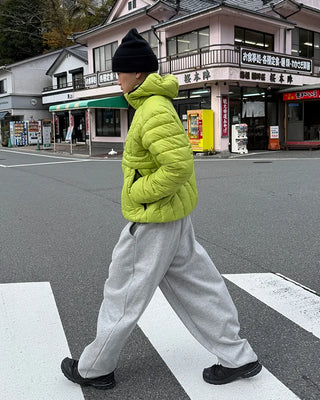 Curved wide sweatpants