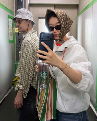 Patterned print scarf