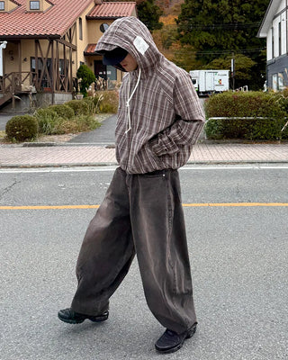 Checkered Anorak Parka