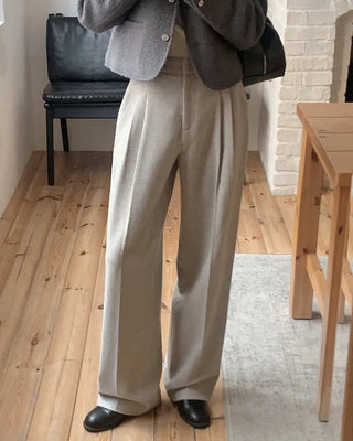 A+ Premium Wool Viscose Pleated Winter Slacks