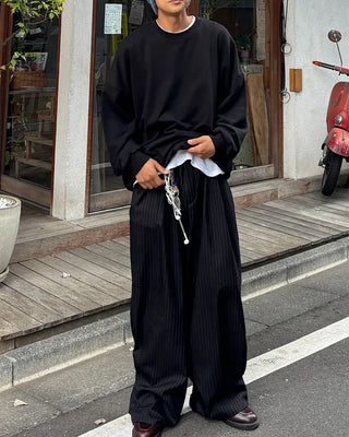 Washed plain oversized sweatshirt