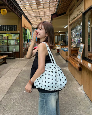 Dot Pocket Boston Tote Bag