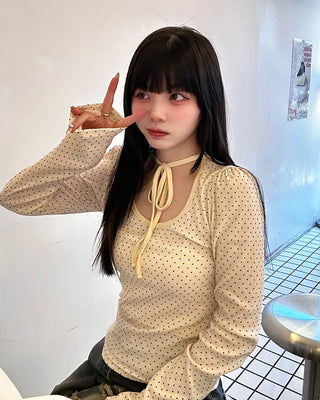 Polka Dot Long Sleeve T-Shirt