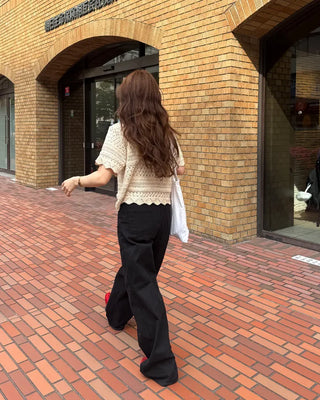 Wide cotton pants