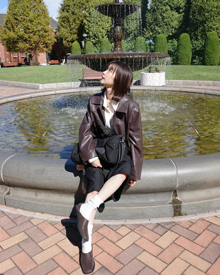 Simple leather jacket