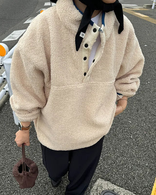 Warm Button Fleece Anorak