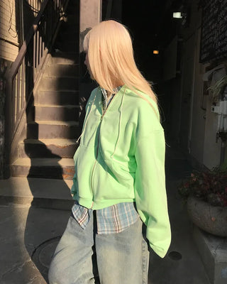 Color Point Zip Hoodie
