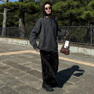 Simple Henley Neck Knit