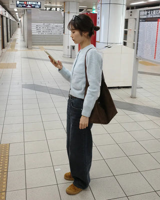 Side seam denim pants